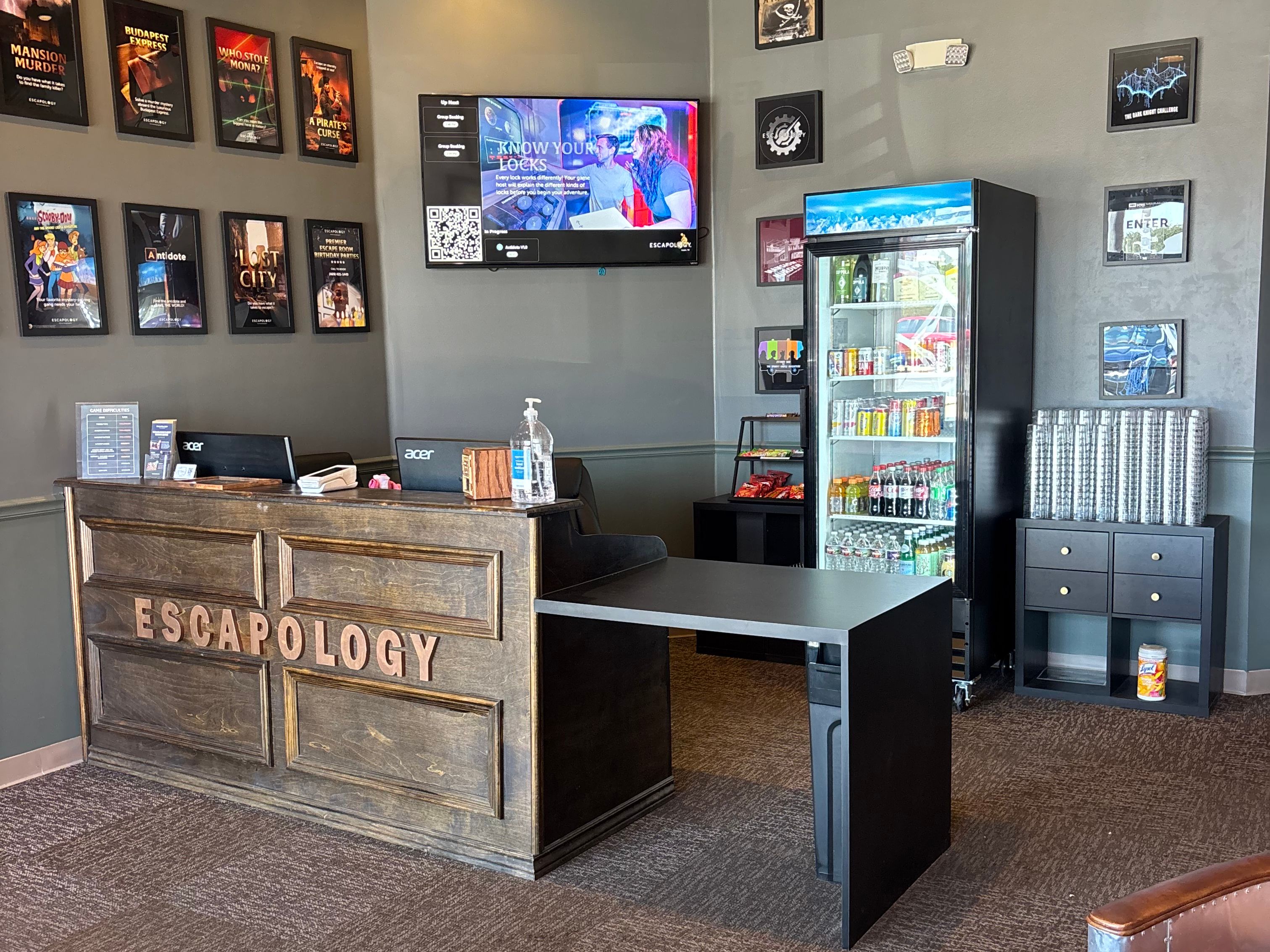 the new lobby inside Escapology Austin Round Rock