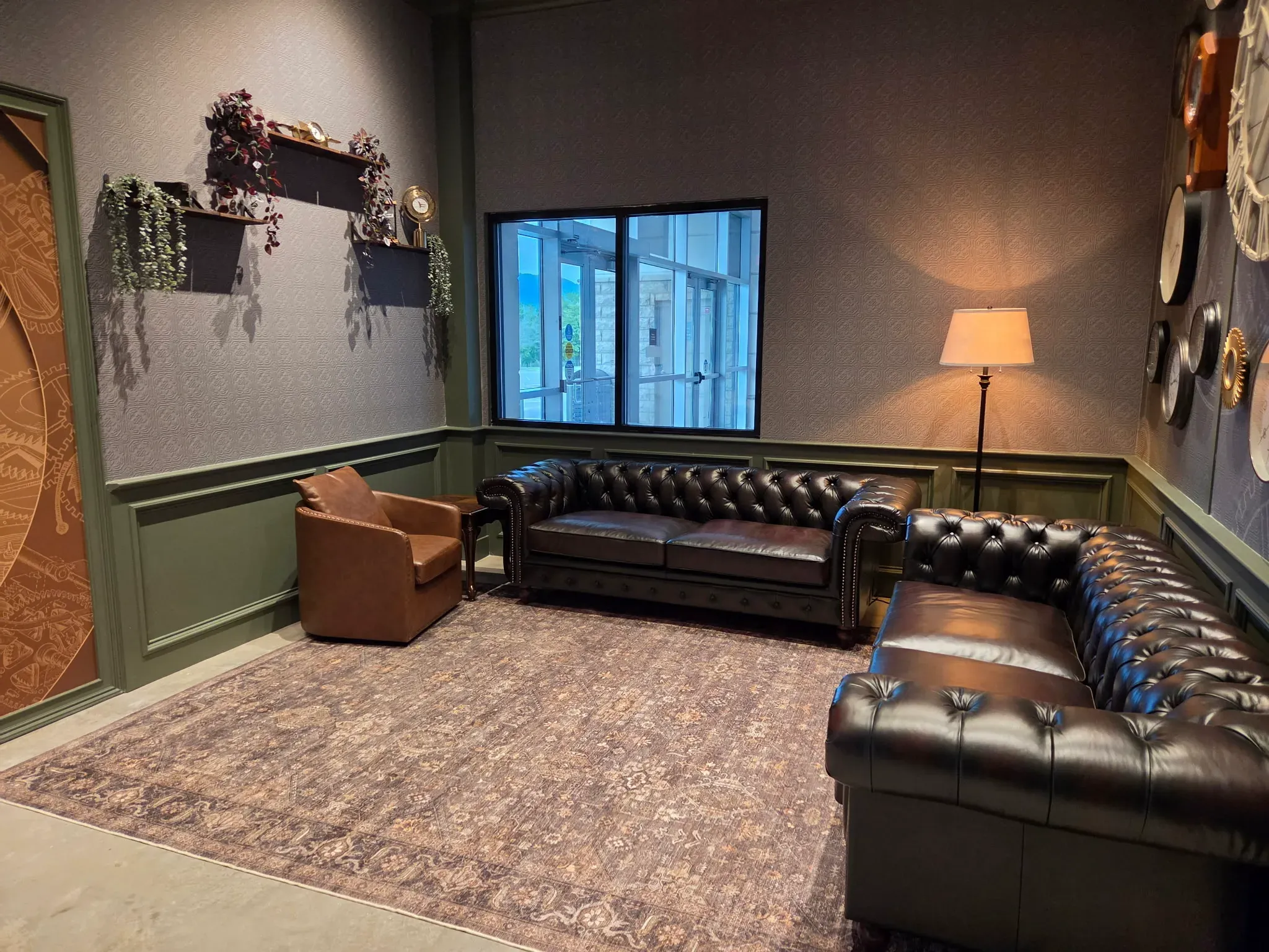 the lobby of Escapology Escape Rooms Asheville North Carolina