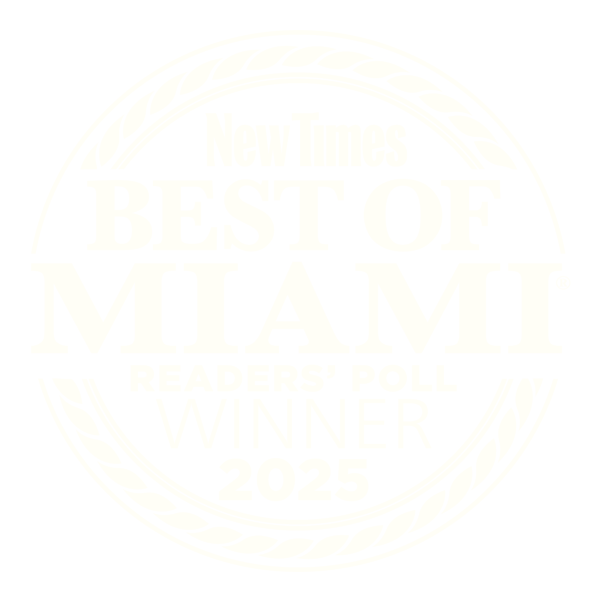 New Times Best of Miami Readers' Poll Winner 2025