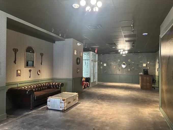 The lobby of Escapology Raleigh North Carolina