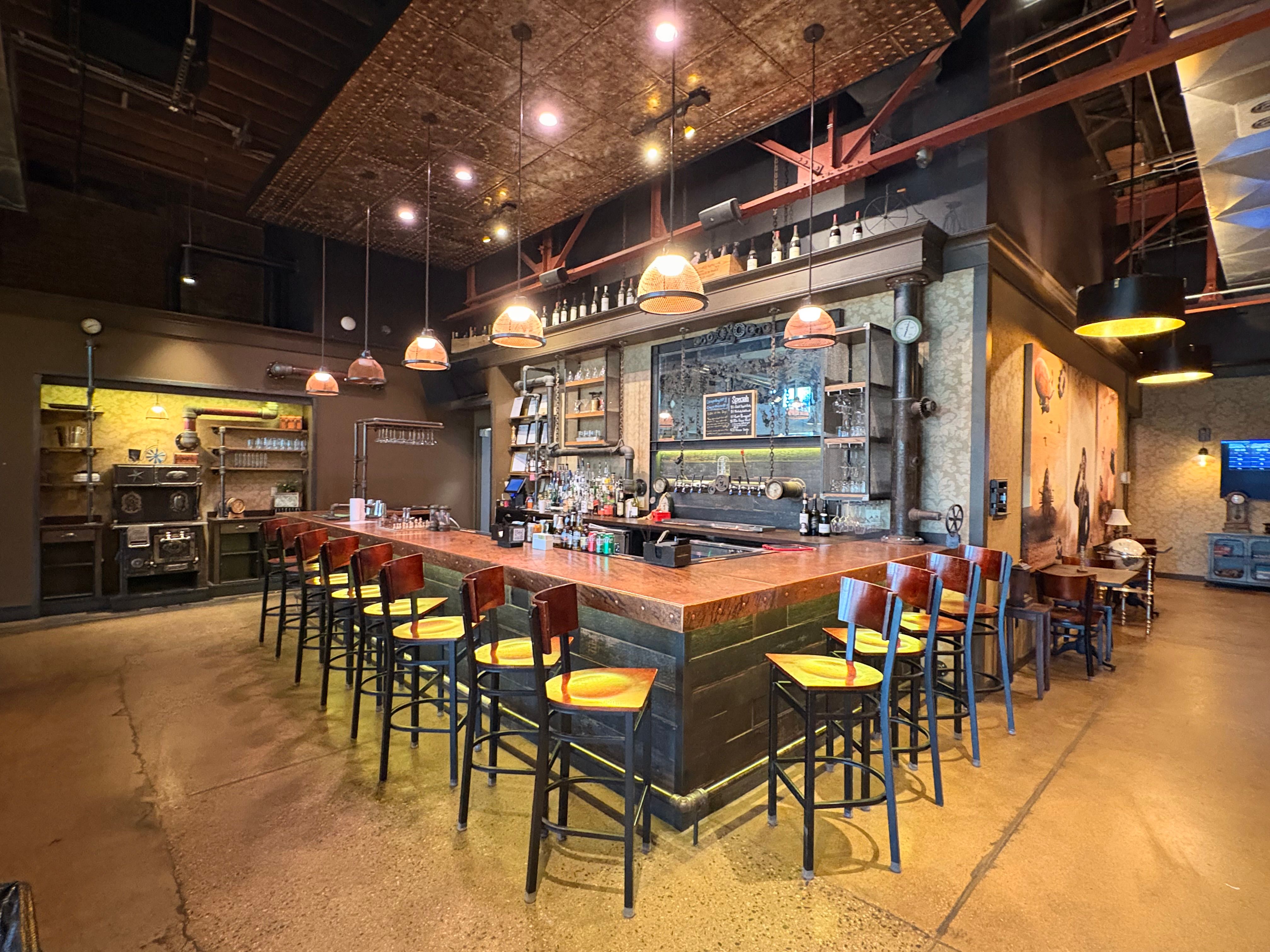 Denver Escapology Escape Rooms front lobby with bar