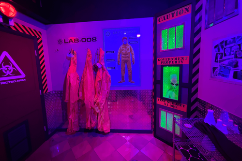 Antidote Room 2 escape room with neon lighting